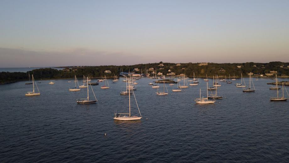 View of Rhode Island's boat harbor 