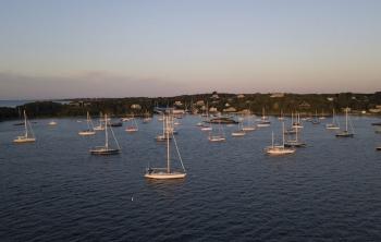 View of Rhode Island's boat harbor 